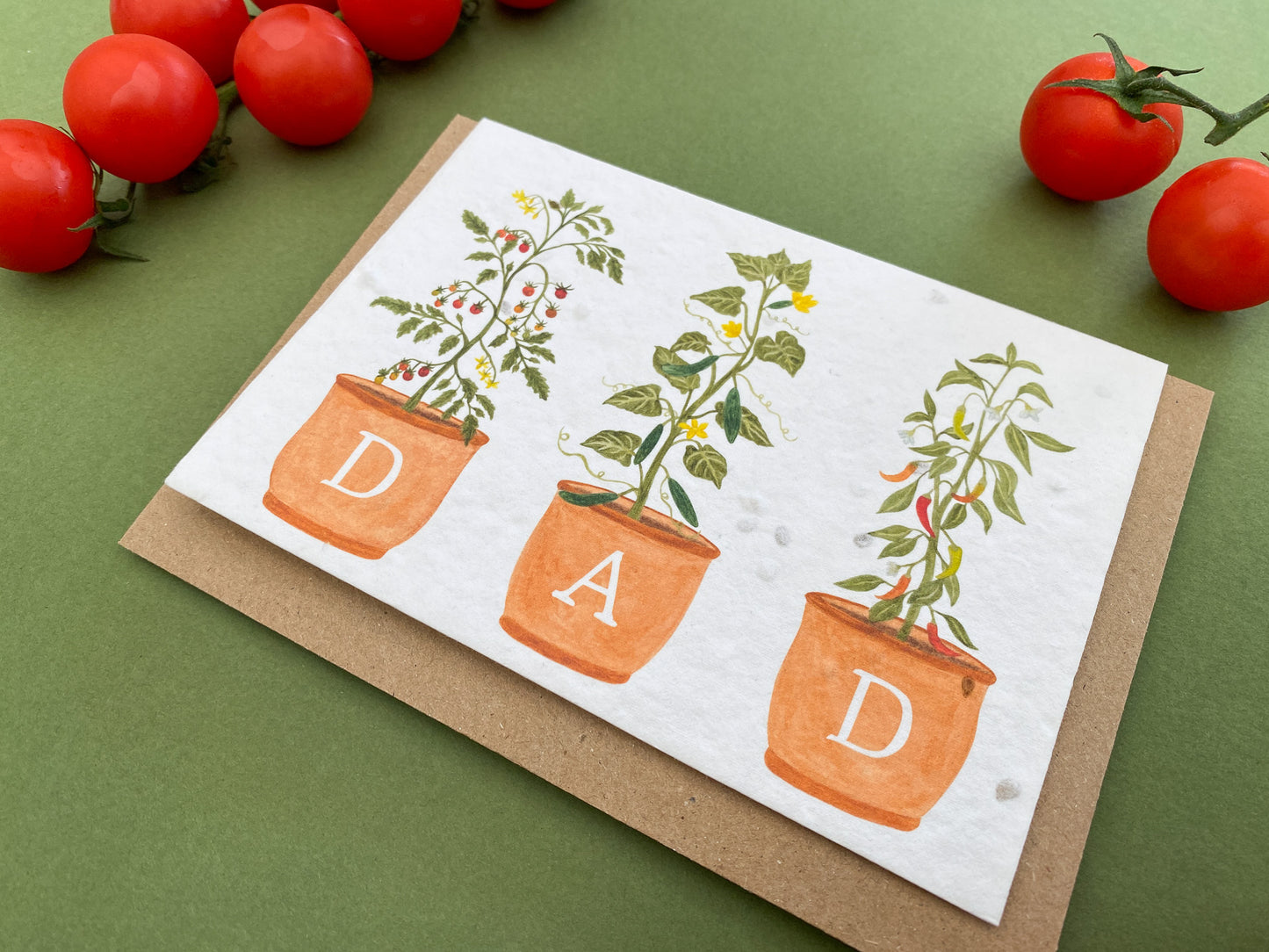 Plantable veg plants Dad card