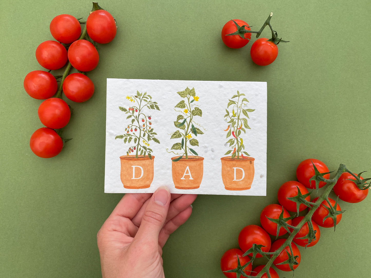 Plantable veg plants Dad card
