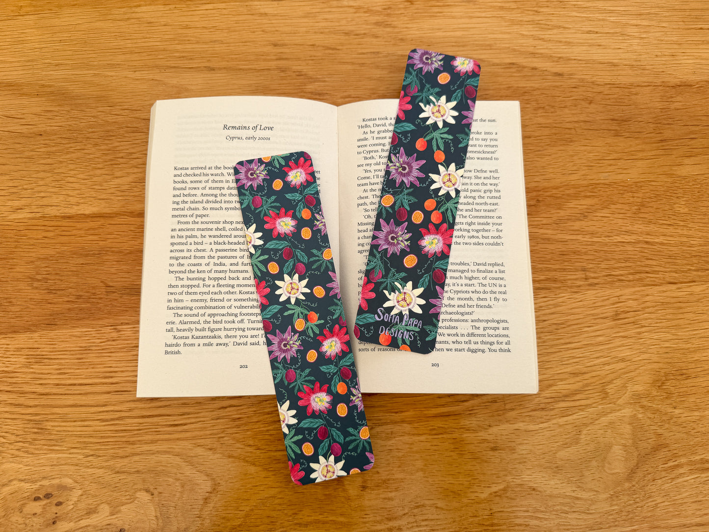 Passion flower bookmark
