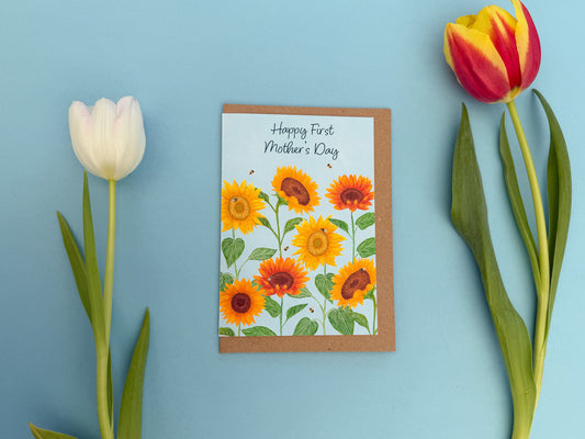 Personalised Sunflower Mother's day card