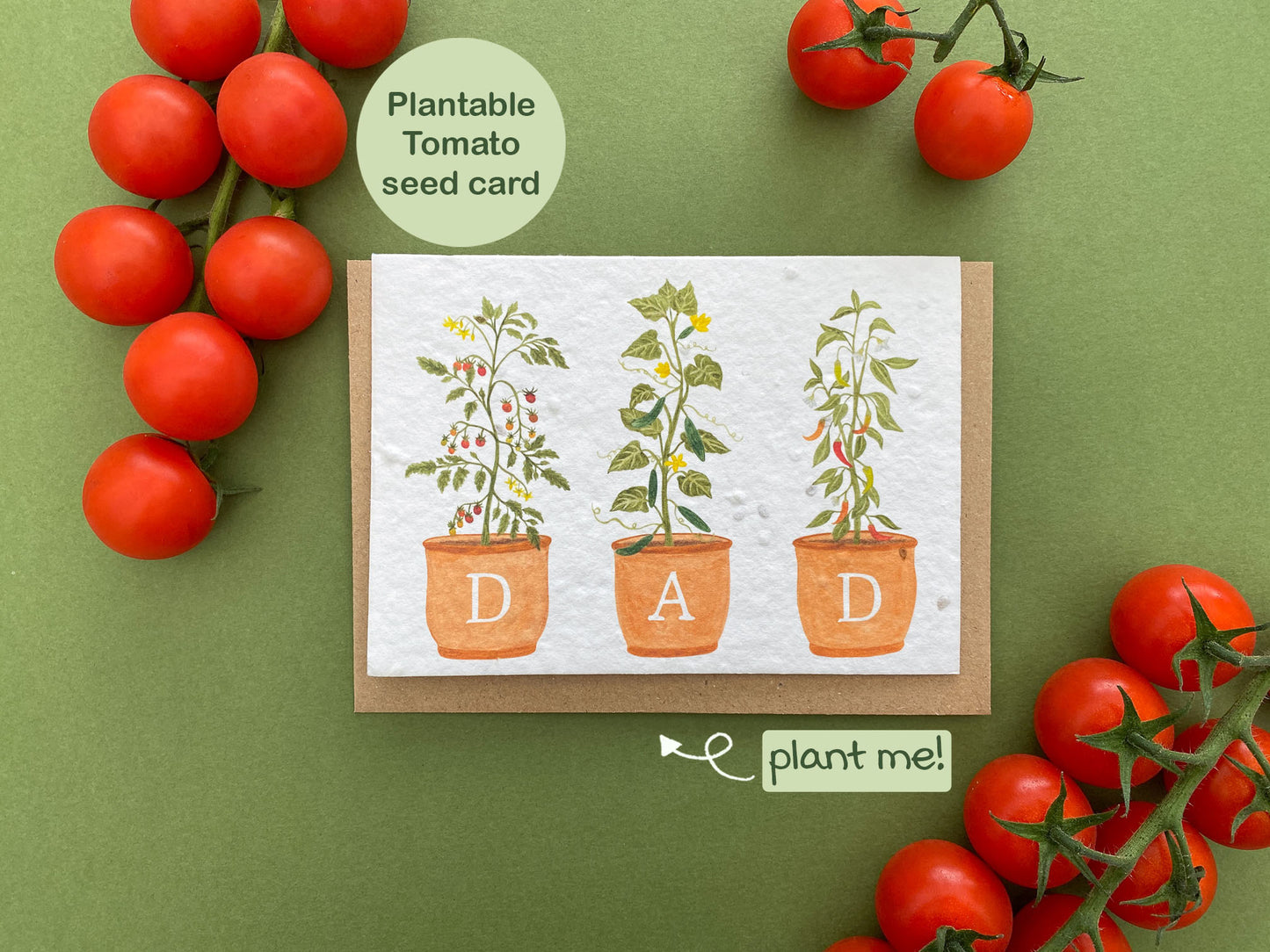 Plantable veg plants Dad card