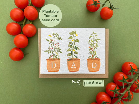 Plantable veg card for Mum and Dad - Sofia Papa Designs