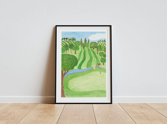Golf art print - Sofia Papa Designs