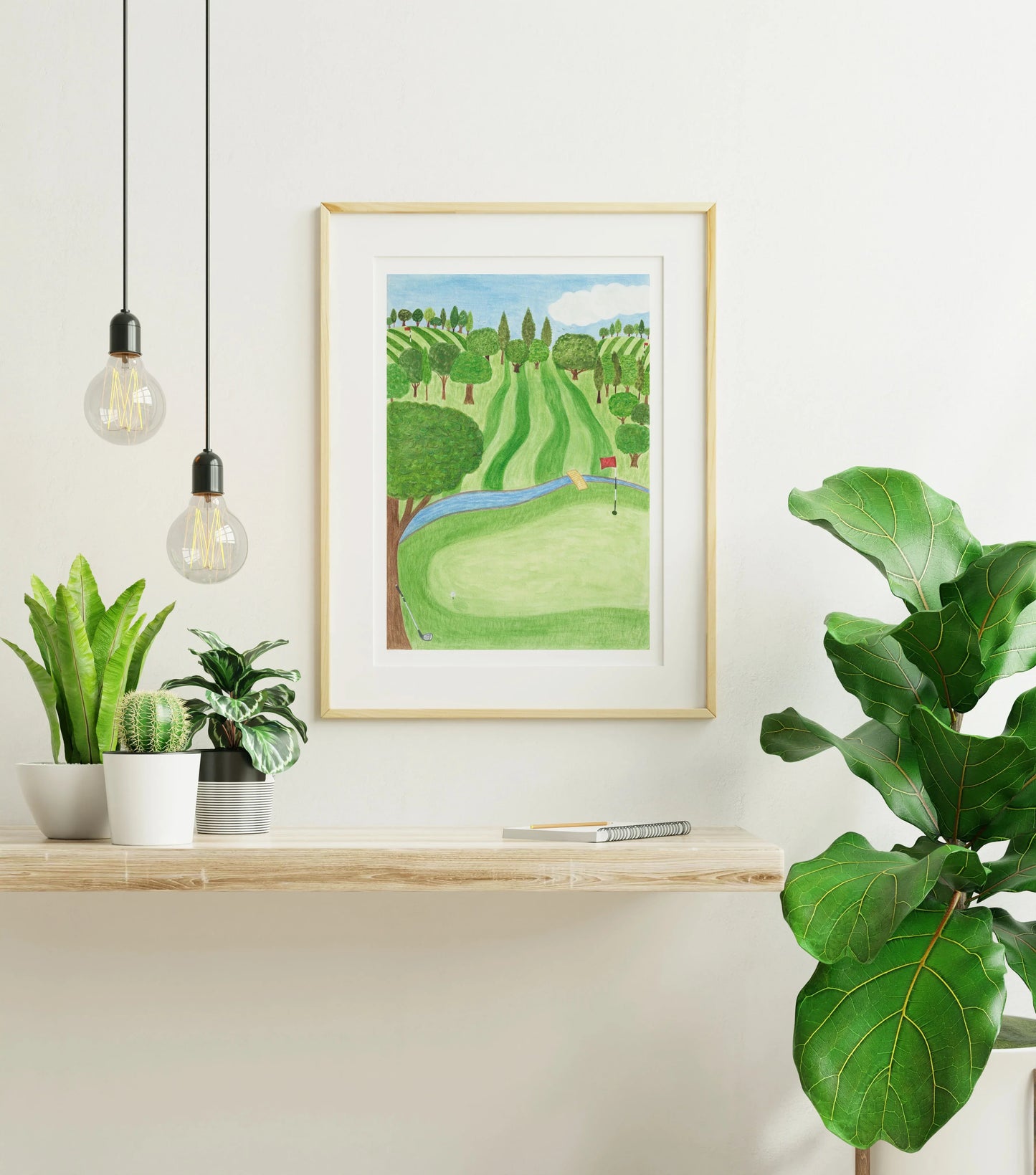 Golf art print - Sofia Papa Designs
