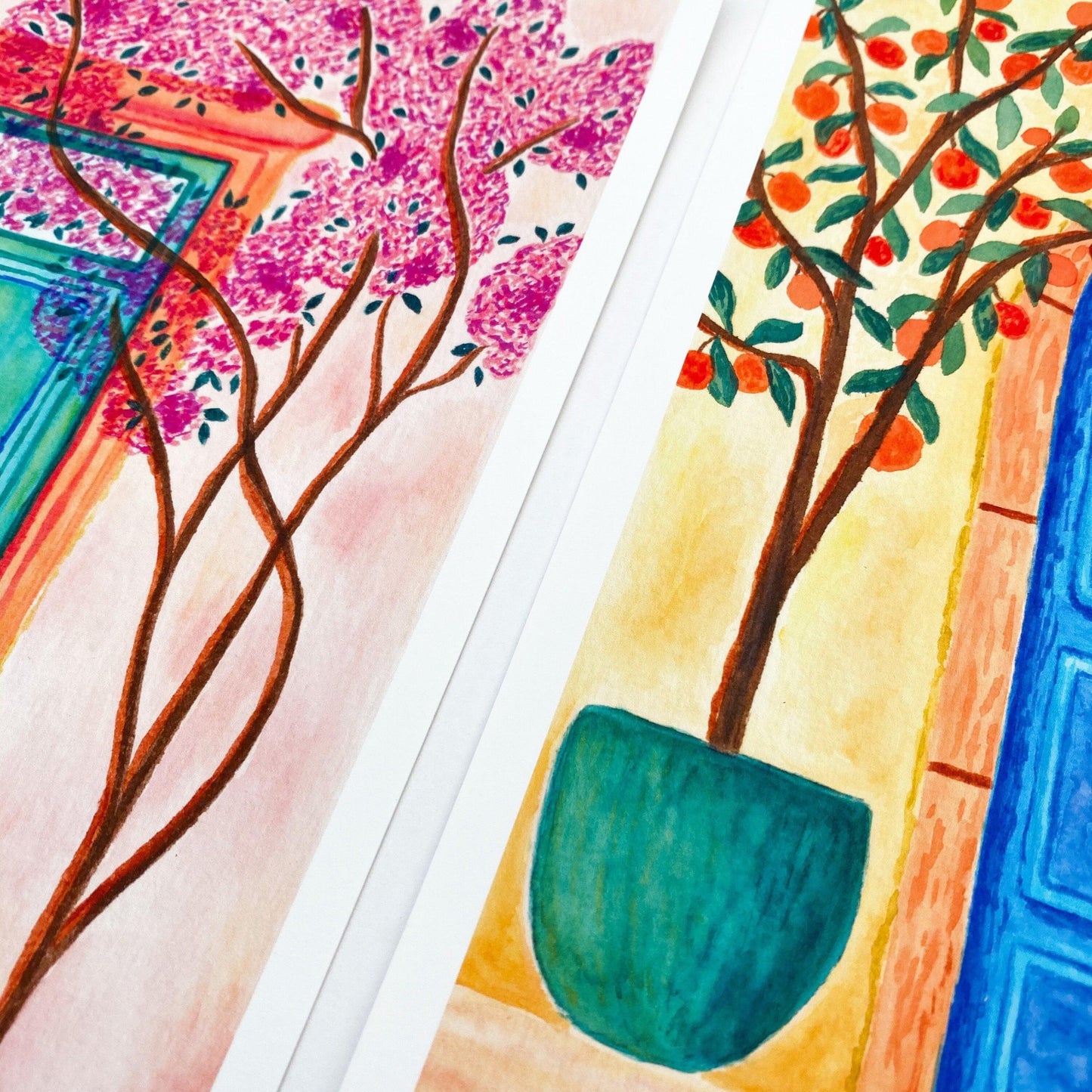 Mediterranean blue door print - Sofia Papa Designs