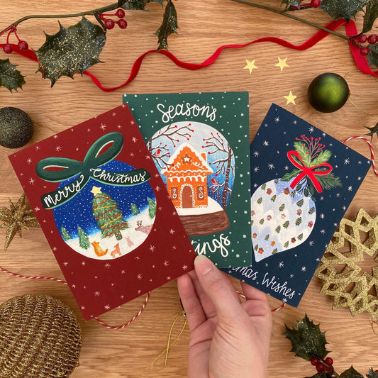 Christmas bauble cards pack - Sofia Papa Designs