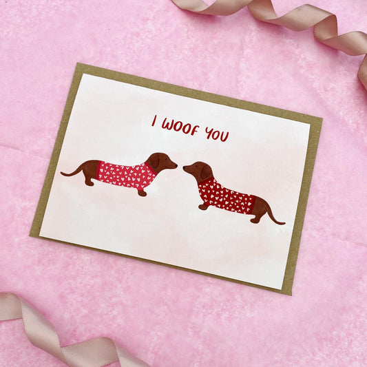 I woof you card - Sofia Papa Designs