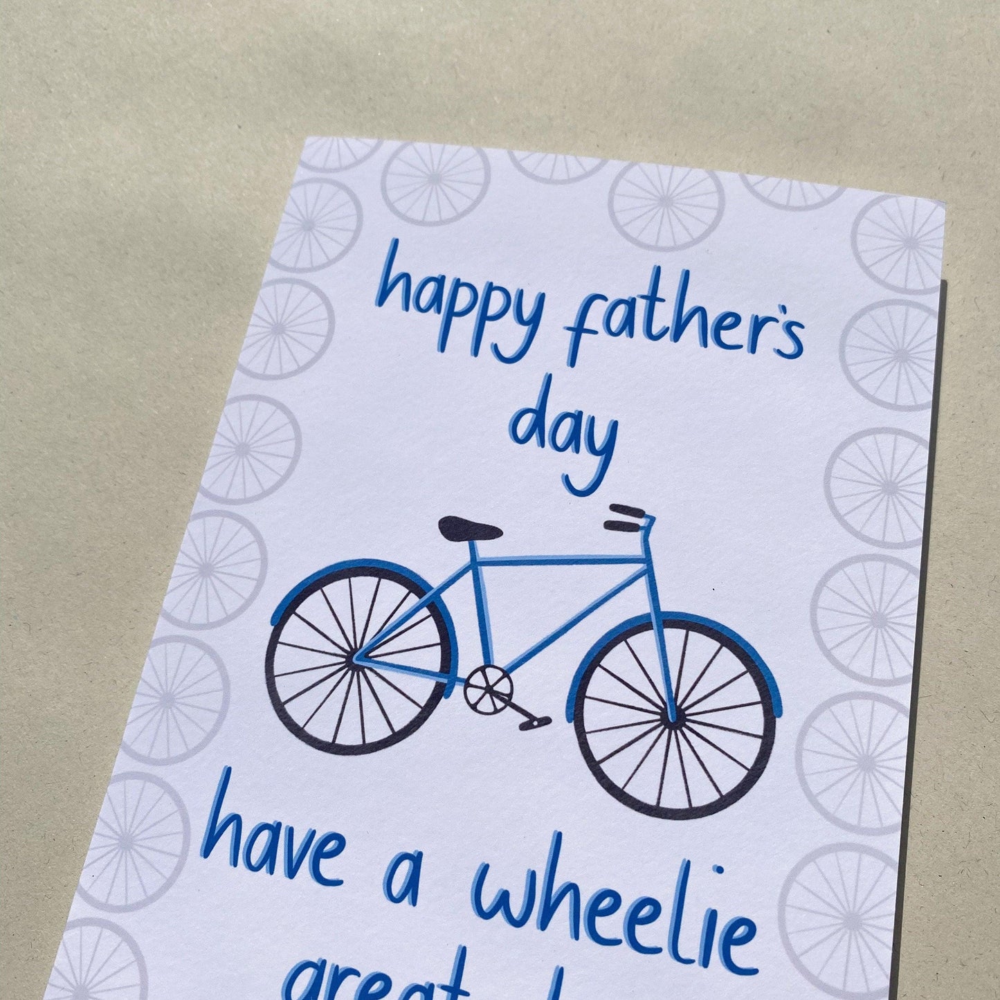 Happy Father's Day bike card - Sofia Papa Designs