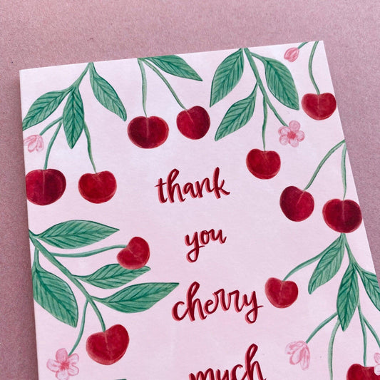 Thank you cherry much greeting card - Sofia Papa Designs