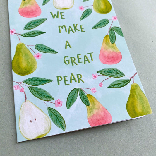 We make a great pear greeting card - Sofia Papa Designs