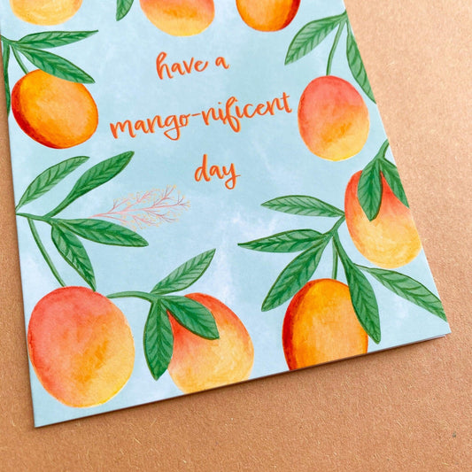 Have a mango-nificent day greeting card - Sofia Papa Designs