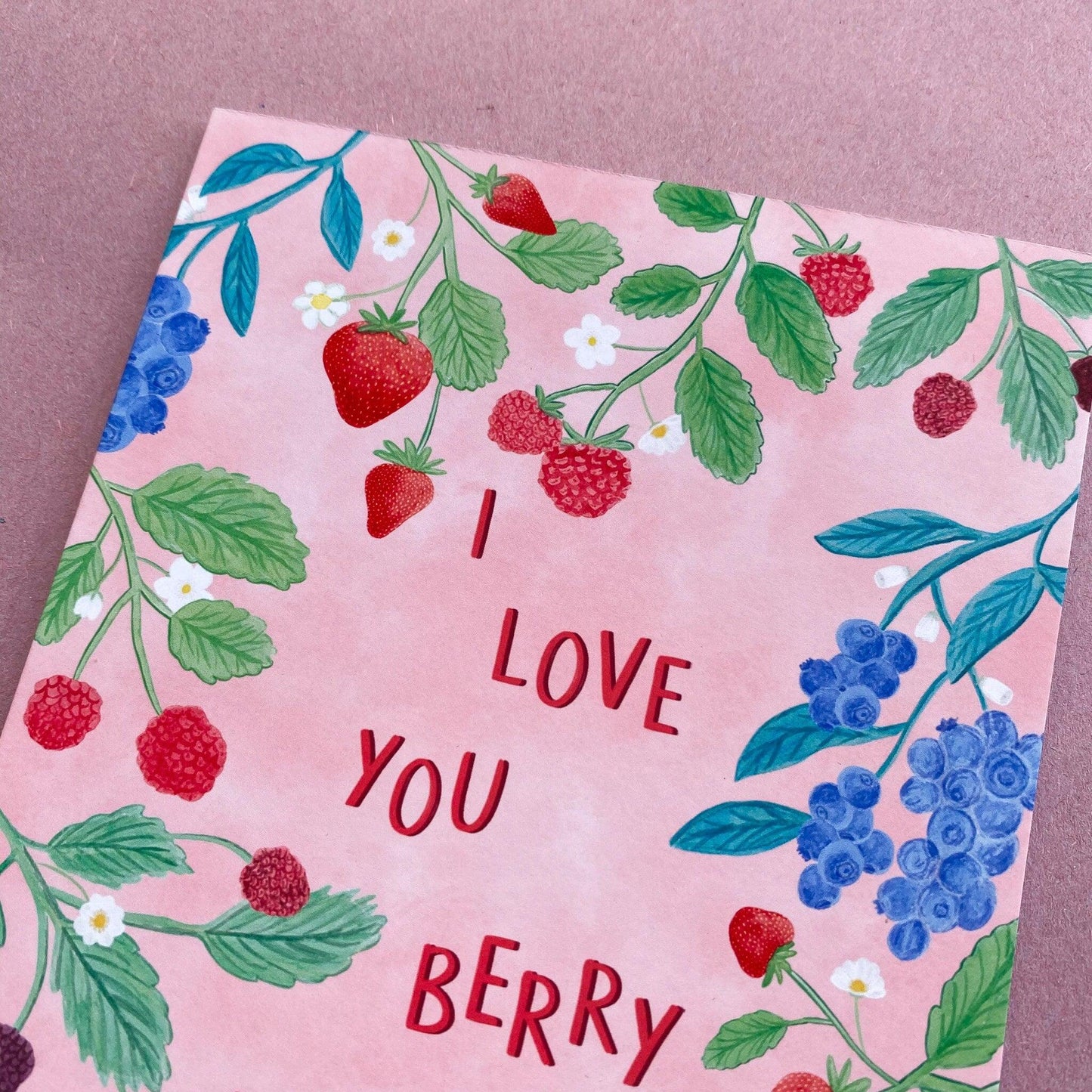 I love you berry much greeting card - Sofia Papa Designs