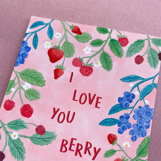 I love you berry much greeting card - Sofia Papa Designs