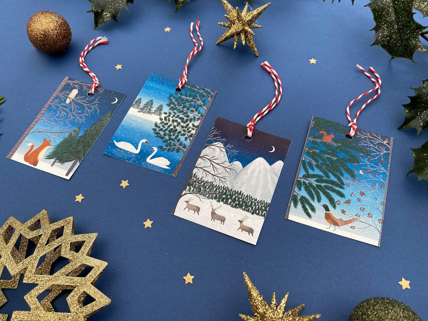 Christmas woodland animals gift tags pack - Sofia Papa Designs