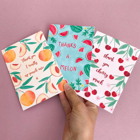 Thank you fruit cards pack - Sofia Papa Designs