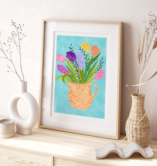 Bouquet of flowers art - Sofia Papa Designs