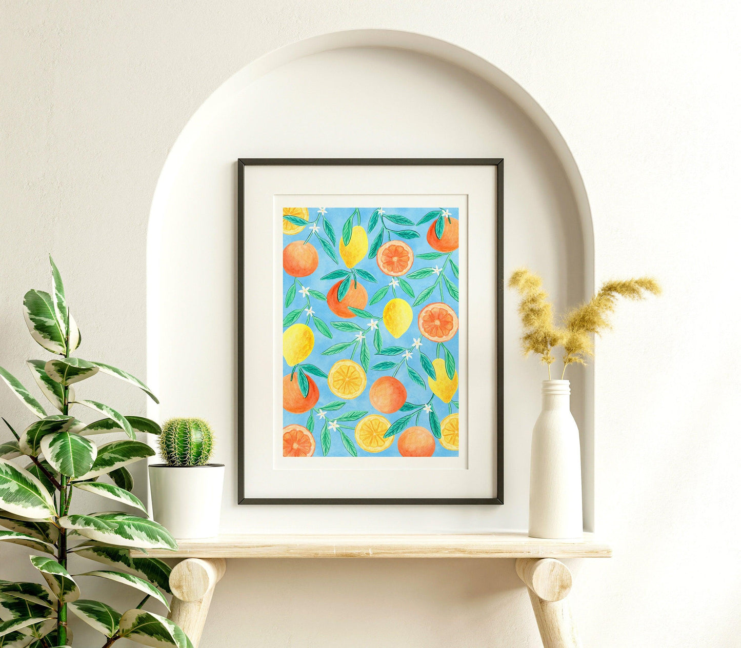 Orange and lemon art print - Sofia Papa Designs