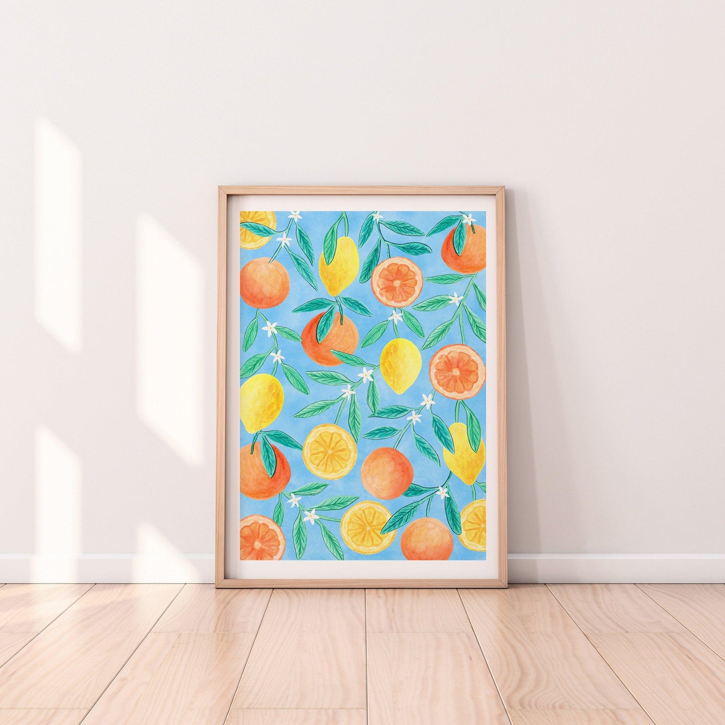 Orange and lemon art print - Sofia Papa Designs