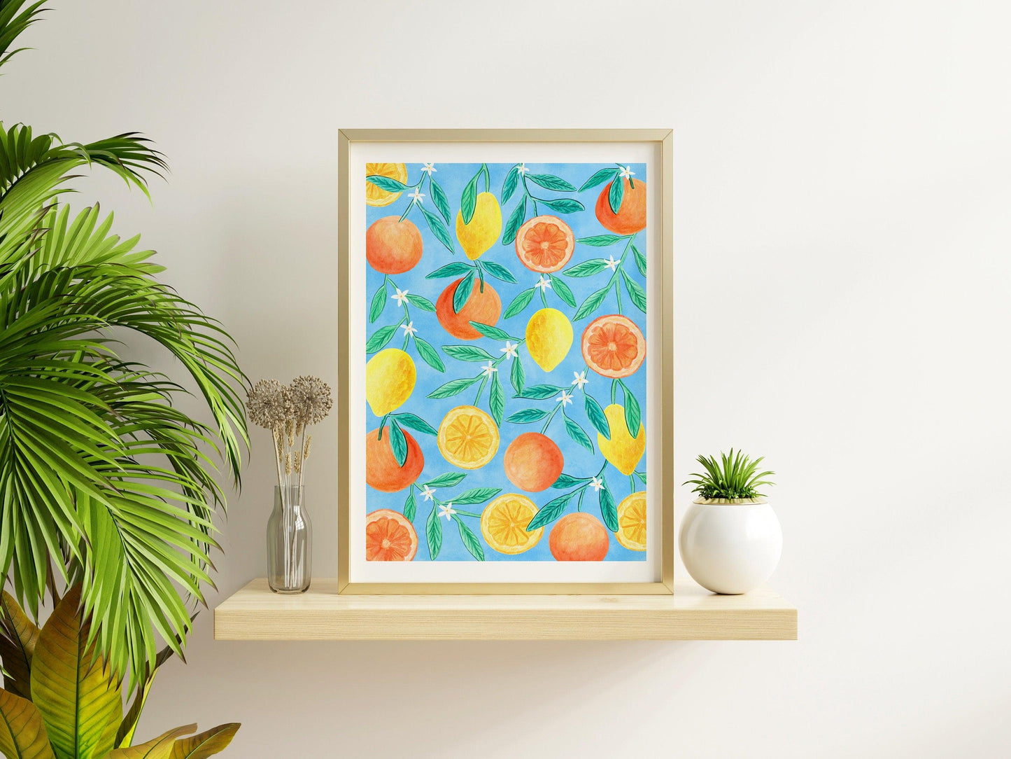 Orange and lemon art print - Sofia Papa Designs