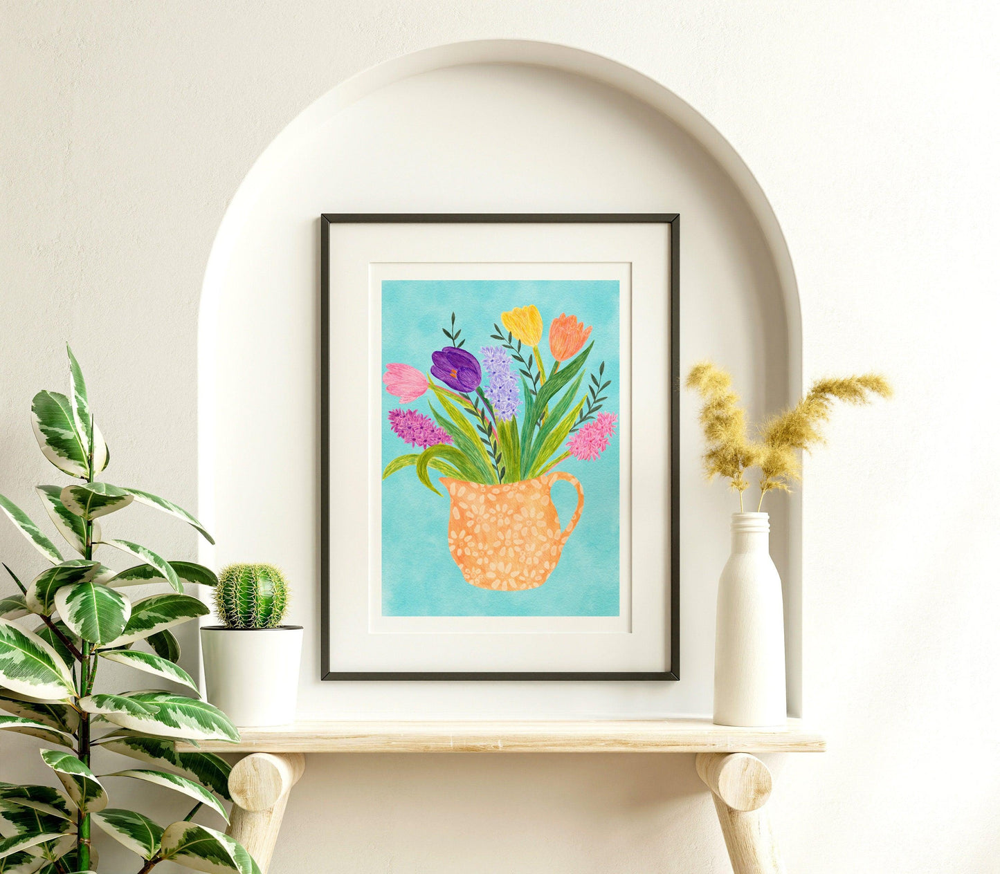 Bouquet of flowers art - Sofia Papa Designs