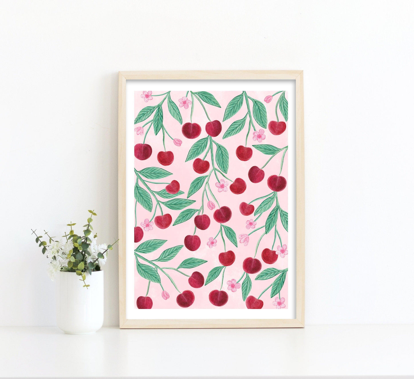 Cherries art print - Sofia Papa Designs