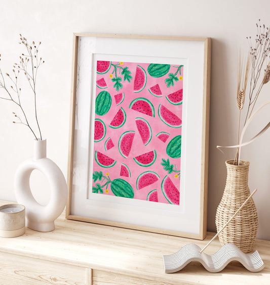 Watermelon art print - Sofia Papa Designs