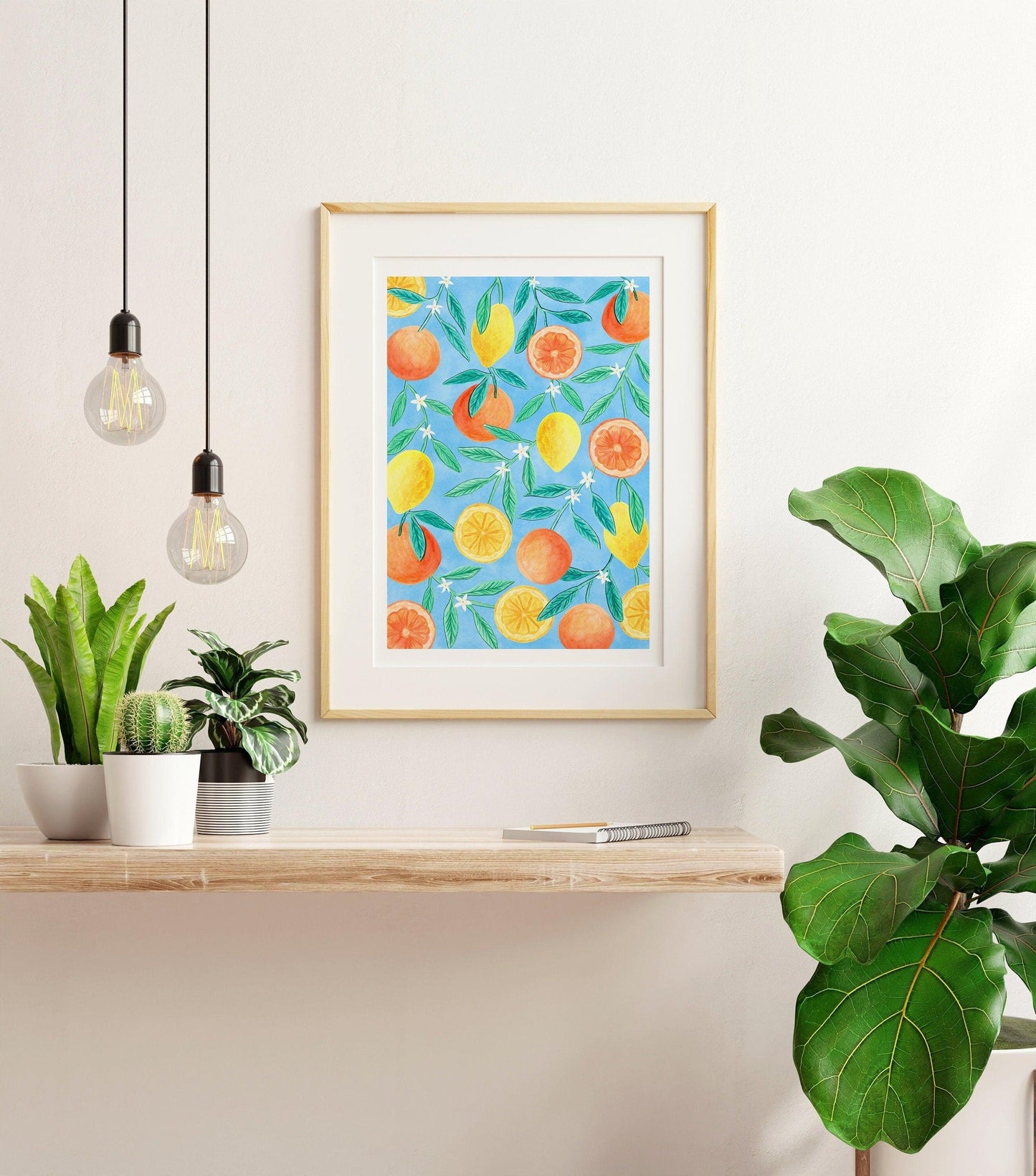 Orange and lemon art print - Sofia Papa Designs