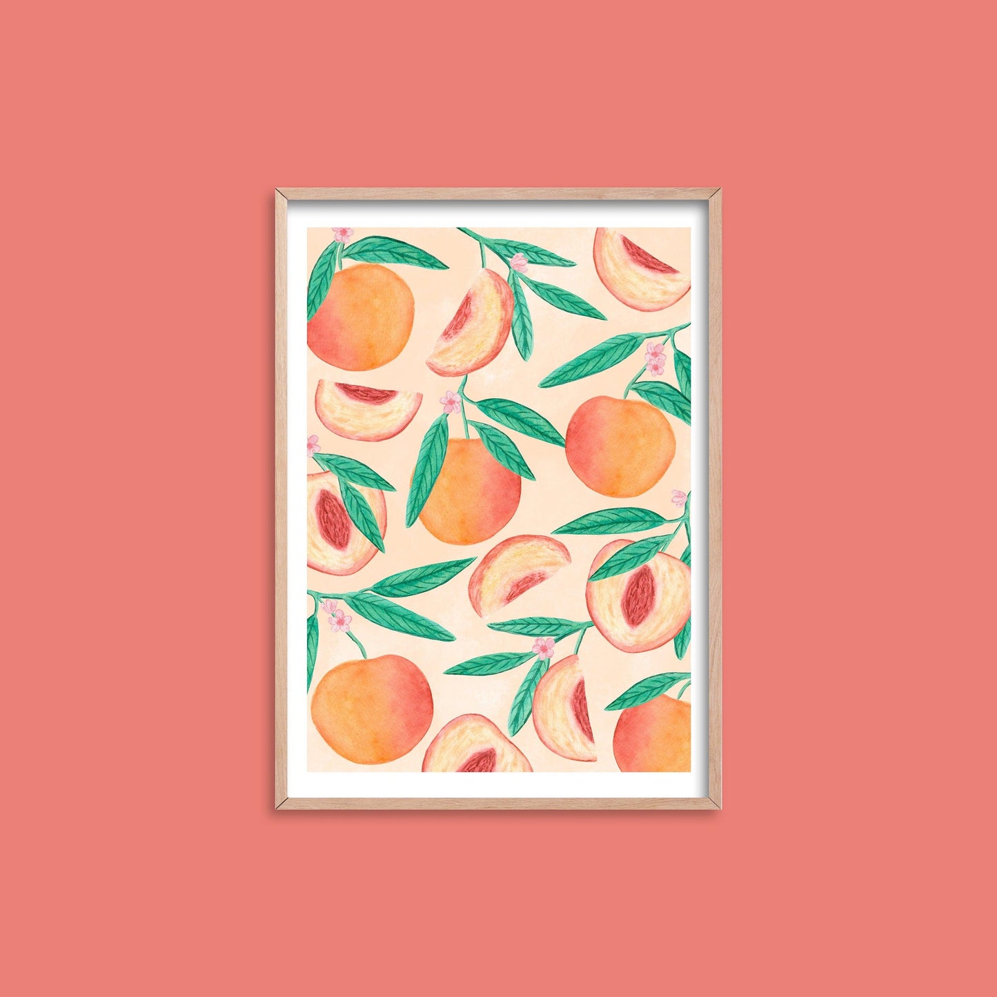 Peach art print - Sofia Papa Designs