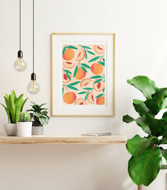 Peach art print - Sofia Papa Designs