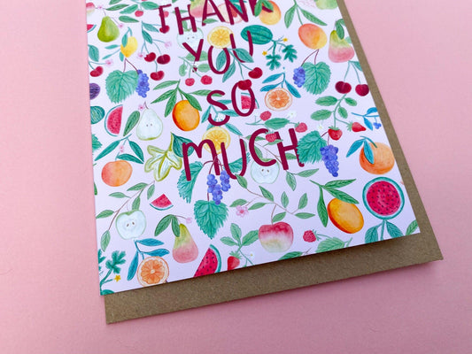 Thank You So Much greeting card - Sofia Papa Designs