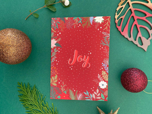 Joy Christmas card - Sofia Papa Designs