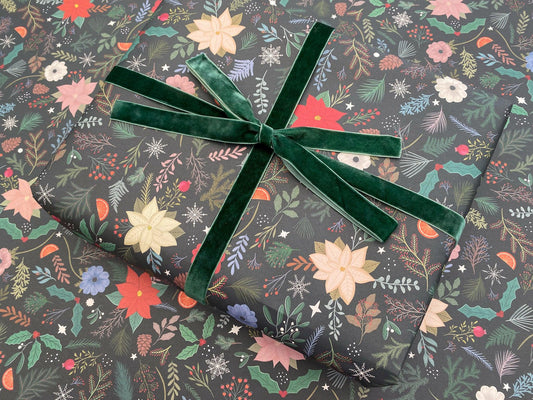 Christmas foliage recyclable wrapping paper - Sofia Papa Designs