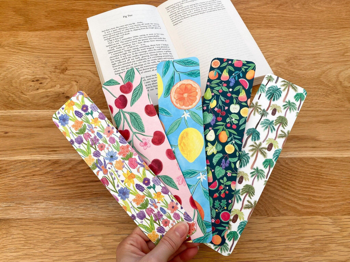 Floral bookmark - Sofia Papa Designs