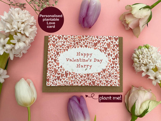 Personalised plantable Love card - Sofia Papa Designs