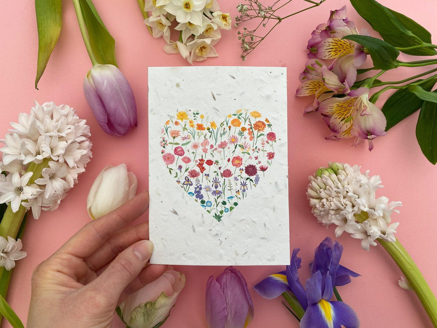Plantable Floral heart card - Sofia Papa Designs