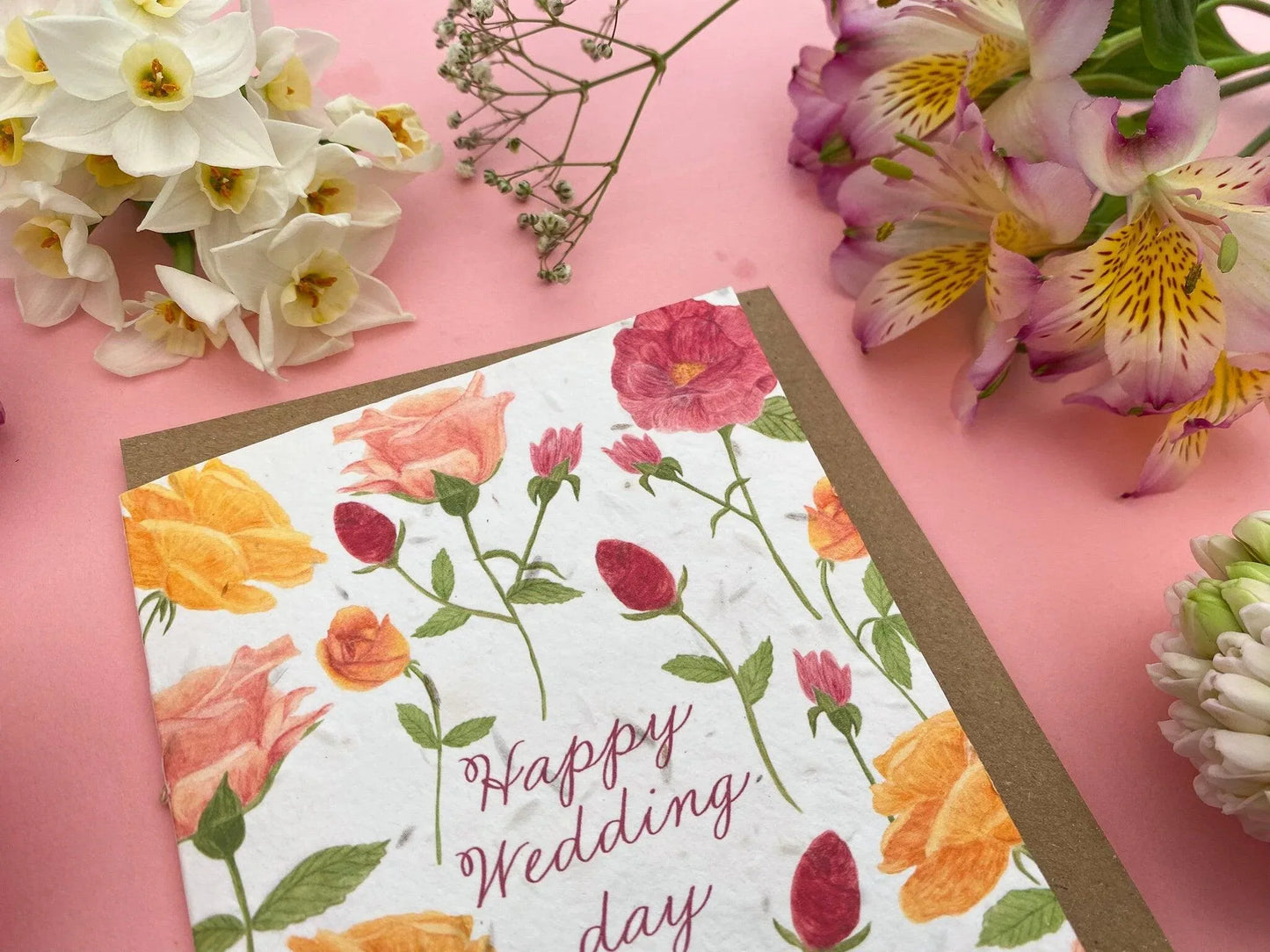 Plantable Happy Wedding day card - Sofia Papa Designs