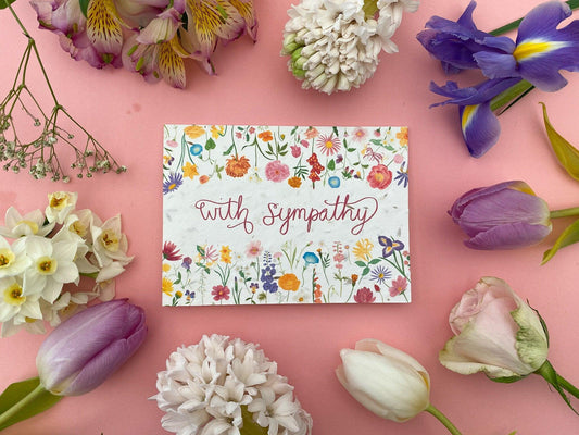 Plantable With Sympathy card - Sofia Papa Designs