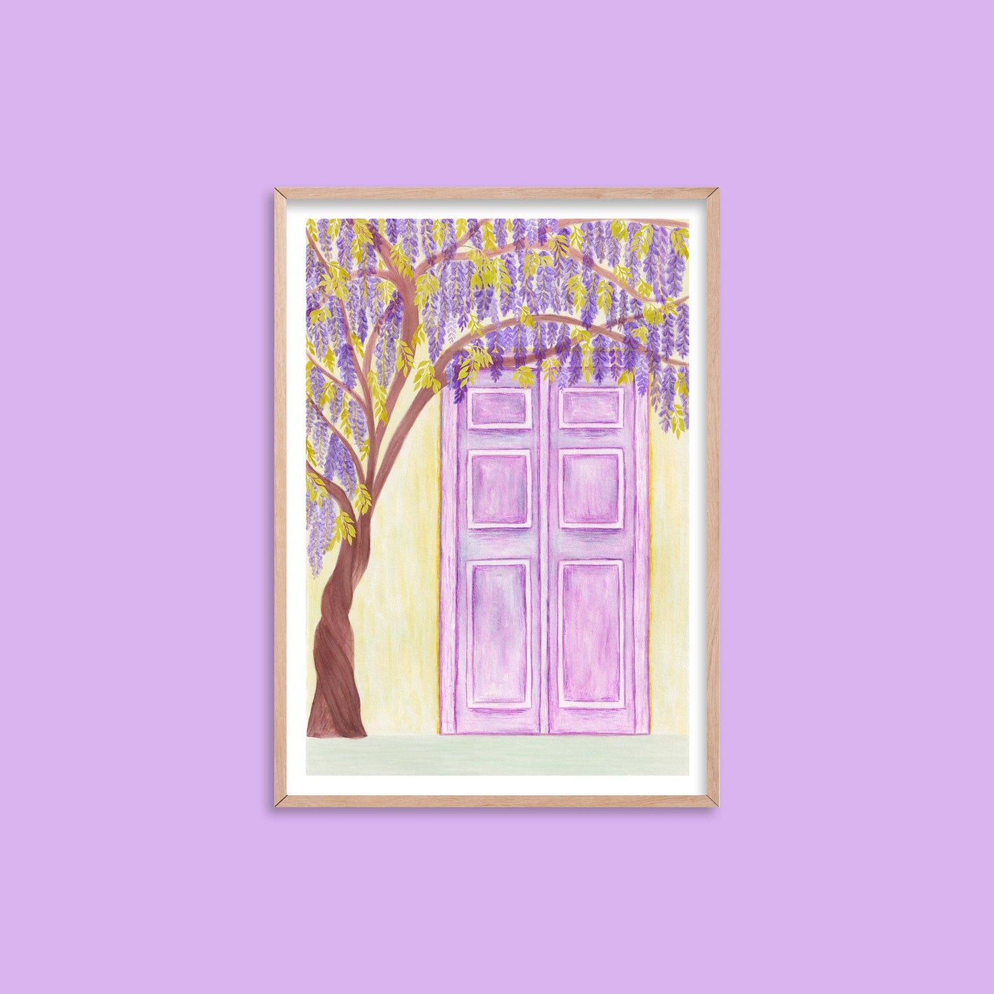 Wisteria purple door print - Sofia Papa Designs