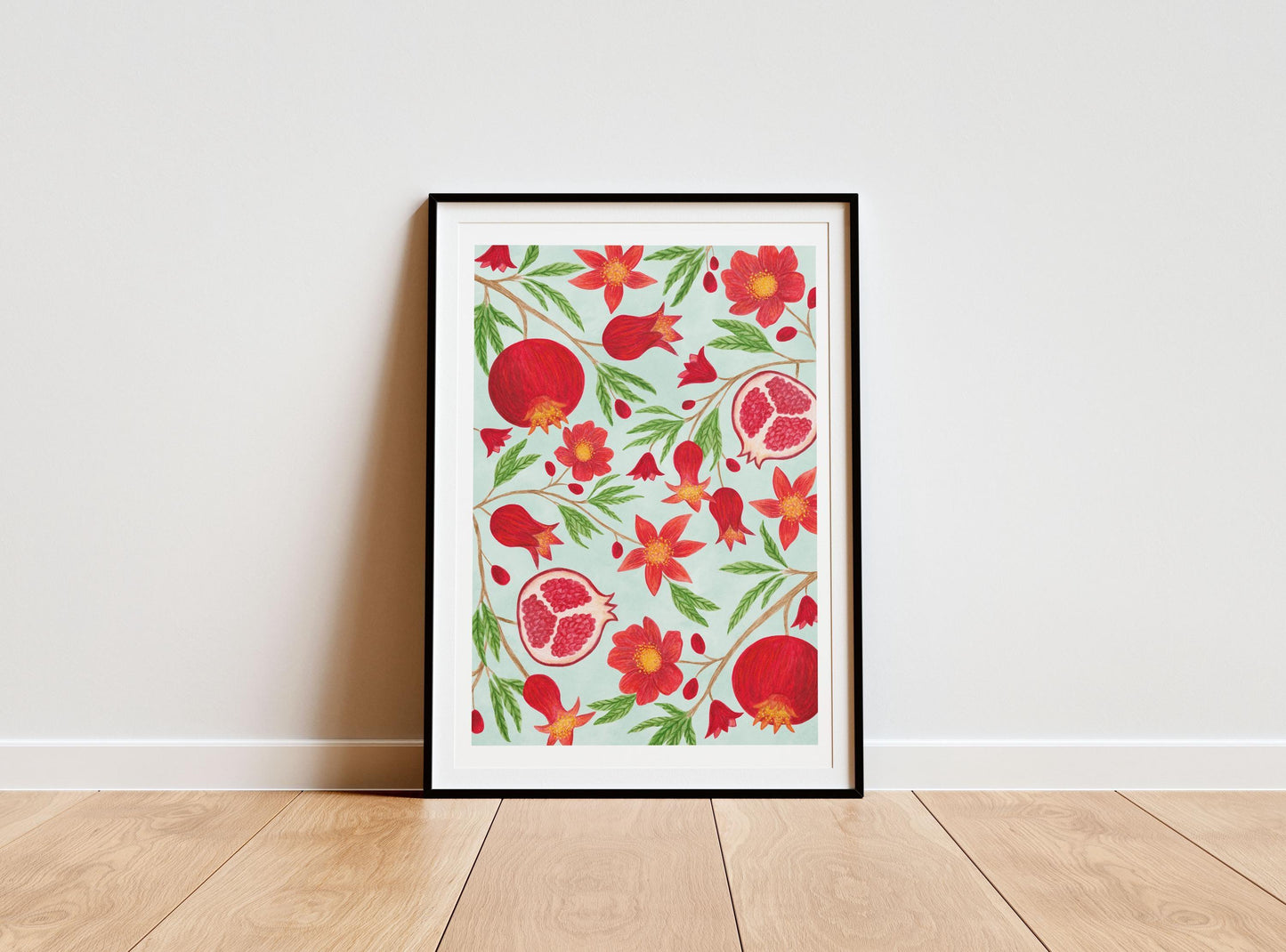 Pomegranate art print - Sofia Papa Designs