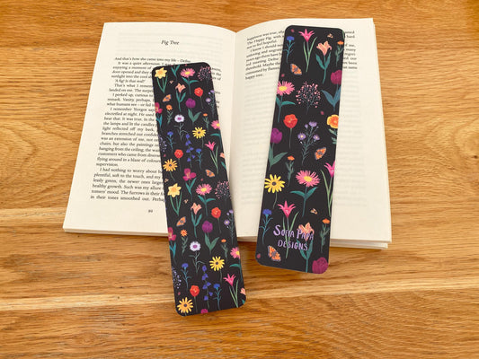 Dark Floral bookmark