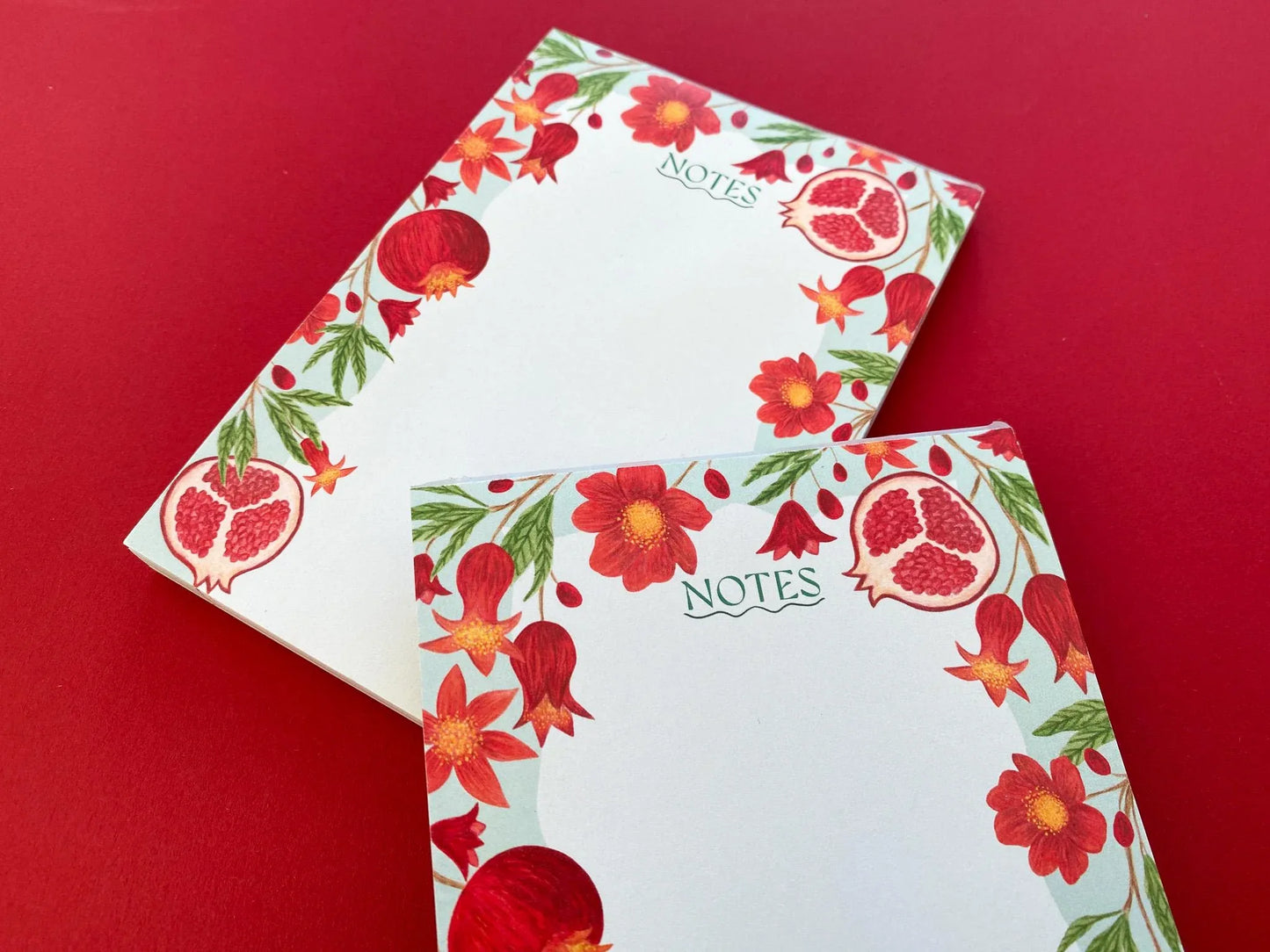 Pomegranate A6 notepad - Sofia Papa Designs