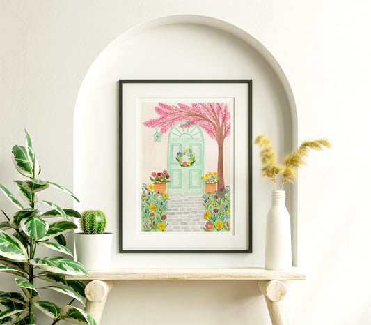 Spring door print