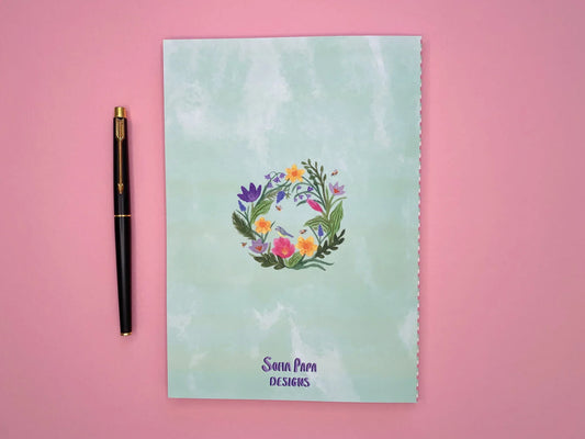 Spring door A5 Notebook - Sofia Papa Designs