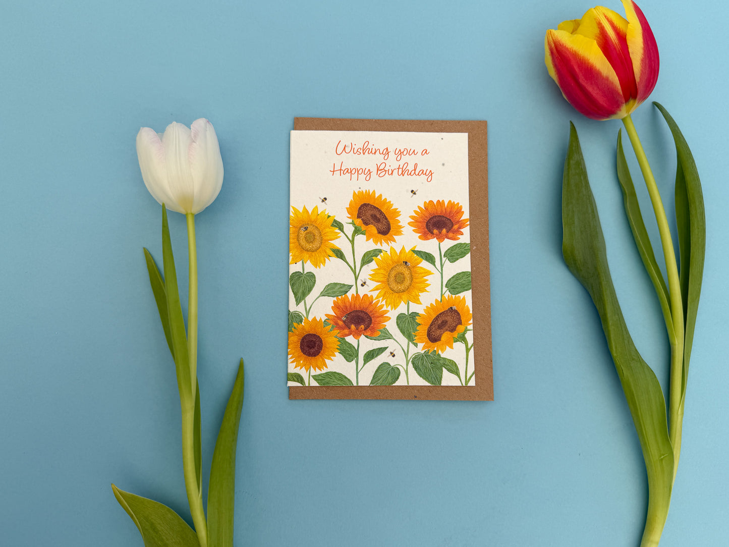 Personalised Sunflower plantable card