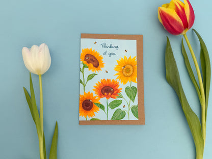 Thinking of you Sunflower card