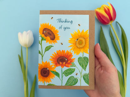 Thinking of you Sunflower card