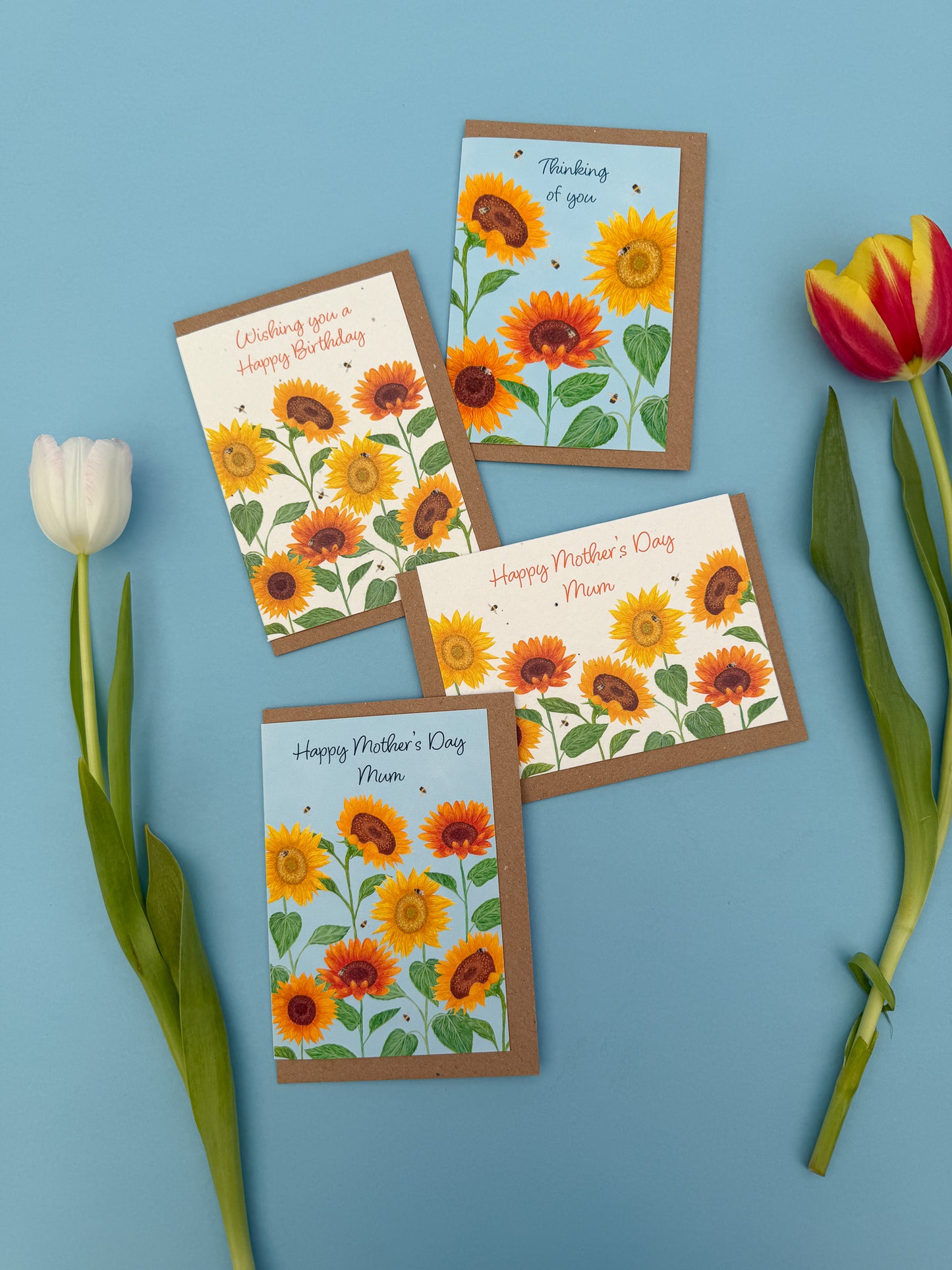 Personalised Sunflower Mother's day card