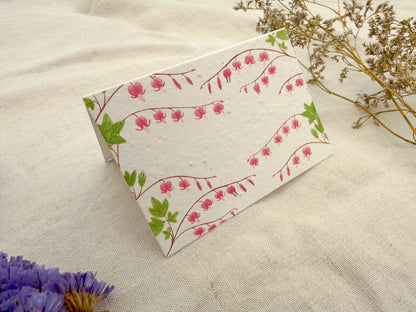 Plantable Wedding Bleeding hearts Place Cards