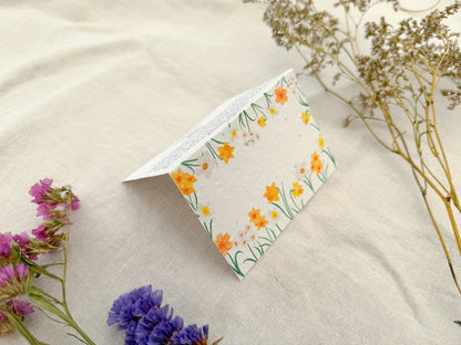 Plantable Wedding Daffodil Place Cards