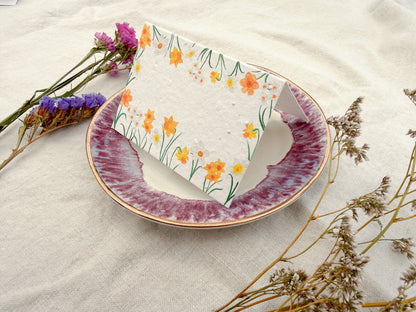 Plantable Wedding Daffodil Place Cards